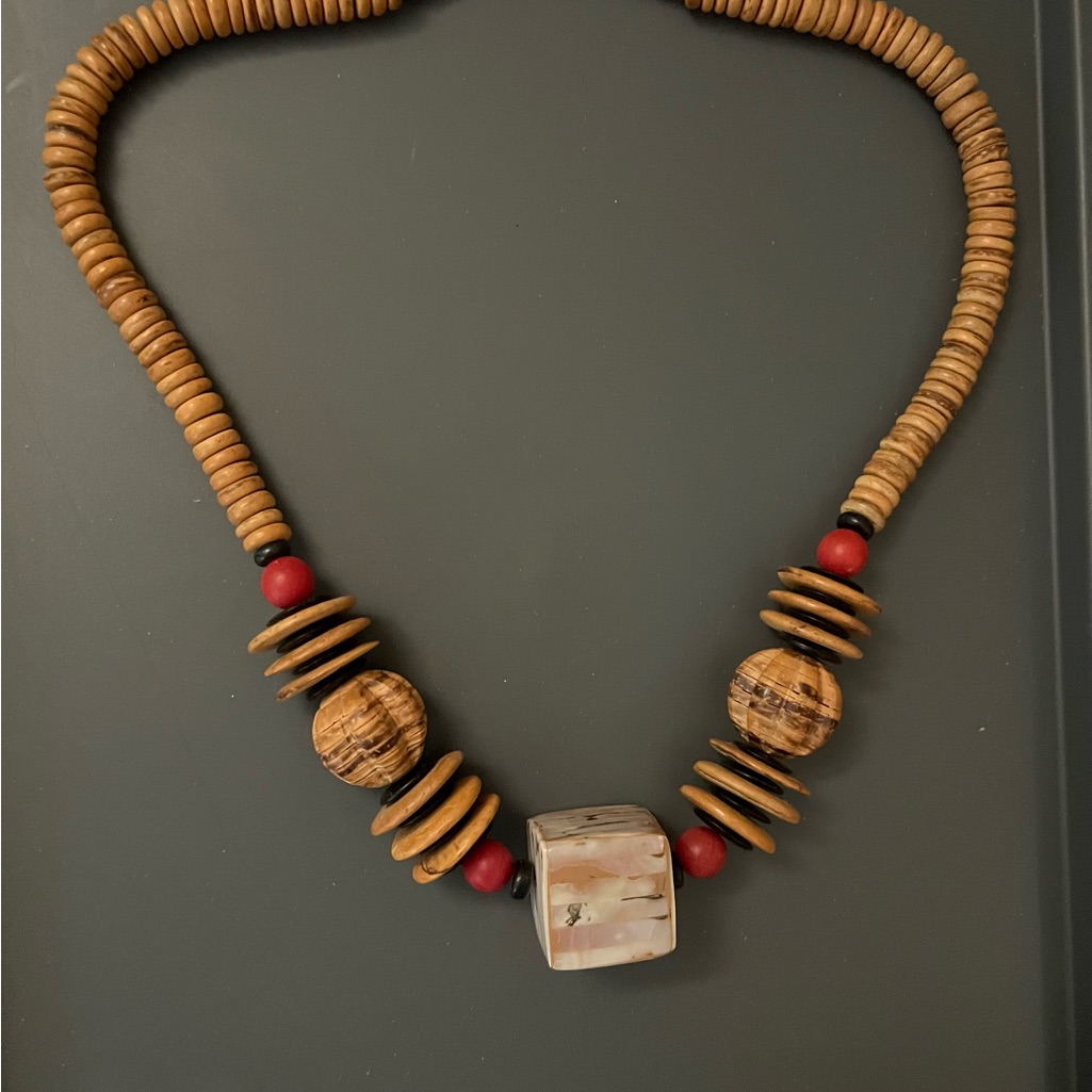 Necklace And Bracelet Set Wood